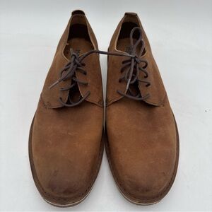 Mens 13 Nunn Bush Gordy Plain Toe Oxford Brown Suede Casual Dual Comfort